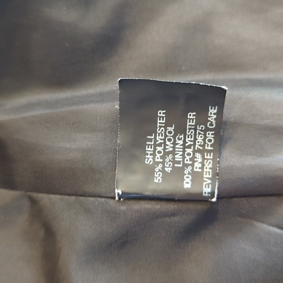 Anne Klein Pea Coat Cobalt Blue Wool Blend Nubby Tweed Full Length Sz S - Picture 7 of 11